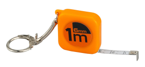 Zvinovac� meter s pr�veskom, 1 m � 6 mm, oran�ov�