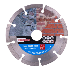 Diamantov� kot��, segmentov�, 125�2�22,2 mm