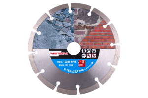 Diamantov� kot��, segmentov�, 150�2,2�22,2 mm