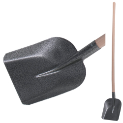 Oce�ov� lopata rovn� s n�sadou, kladivkov� lak, buk, 130 cm