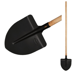 Oce�ov� lopata �picat� s n�sadou, �ierna, buk, 130 cm