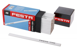 Tes�rska ceruzka, HB, biely lak, 250 mm, 50 ks