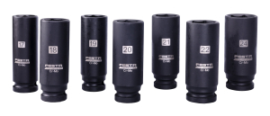 R�zov� hlavice 1/2", pred�en�, 17�24 mm, 7 ks