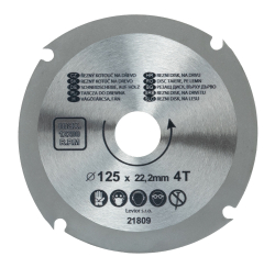 P�lov� kot�� do dreva, 125�22,2mm, 4 zuby
