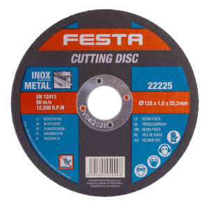 Rezn� kot��, 125�1�22,2 mm, rovn�
