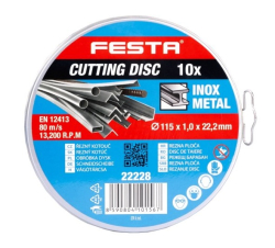 Rezn� kot��, 115�1�22,2 mm, rovn�, 10 ks box