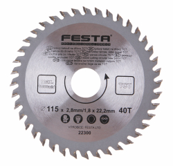 P�lov� kot�� do dreva TCT 115x2,8x22,2/20mm 40 zubov