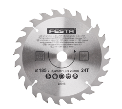 P�lov� kot�� do dreva TCT 185x2,3x20mm 24 zubov