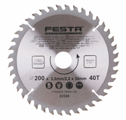 P�lov� kot�� do dreva TCT 200x3,2x30mm 40 zubov