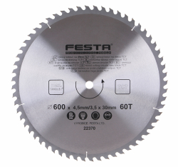 P�lov� kot�� do dreva, TCT, 600�4,0�30 mm, 60 zubov