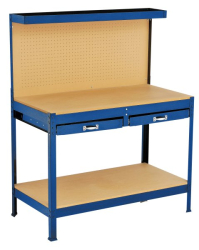 Pracovn� st�l, 2 �ufl�ky, 121�61�150 cm