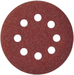 Br�sny v�sek na zips, PL 28 CK, 125 mm, P150, dierovan� D8, GLS5