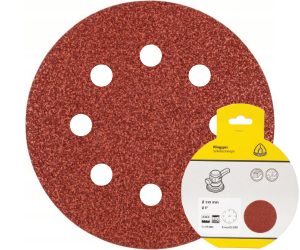 Br�sny v�sek na zips PS 18 EK, 125 mm, P180, dierovan� D8, GLS5, 5 ks blister