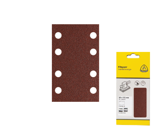 Br�sny p�sik na zips PS 22 K, 80�133 mm, P80, dierovan� D8, GL18, 5 ks blister