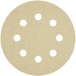 Br�sny v�sek na zips PS 33 BK, 125 mm, P220, dierovan� D8, GLS5